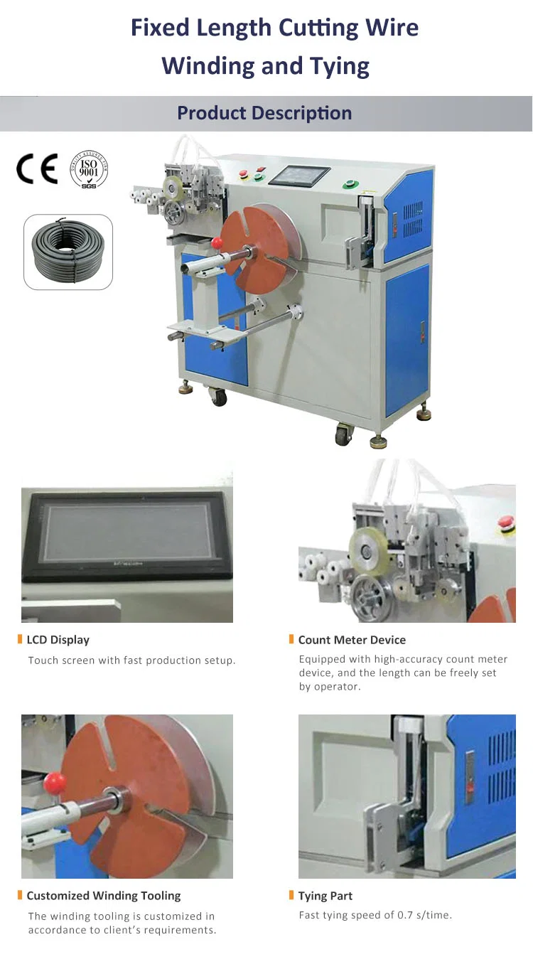 Sabit uzunlukta Kablo Kesme, Sarma ve Ciltleme Makinesi