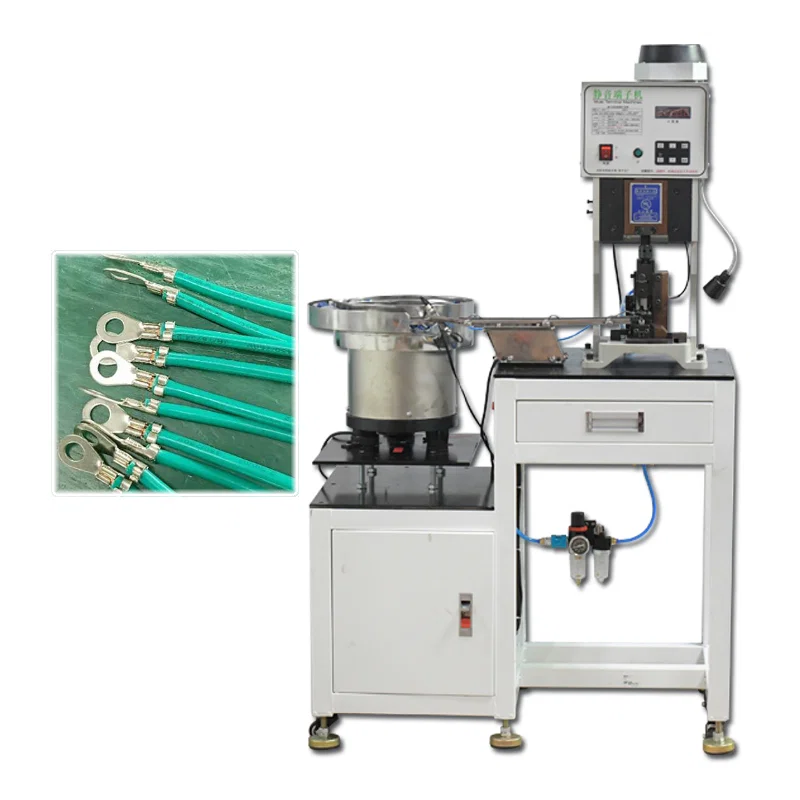 Titreşim plakası beslemeli gevşek terminaller sıkma makinesi, tel gevşek terminal sıkma makinesi, kablo pabucu sıkma makinesi, plastik kabuk terminali sıkma makinesi 