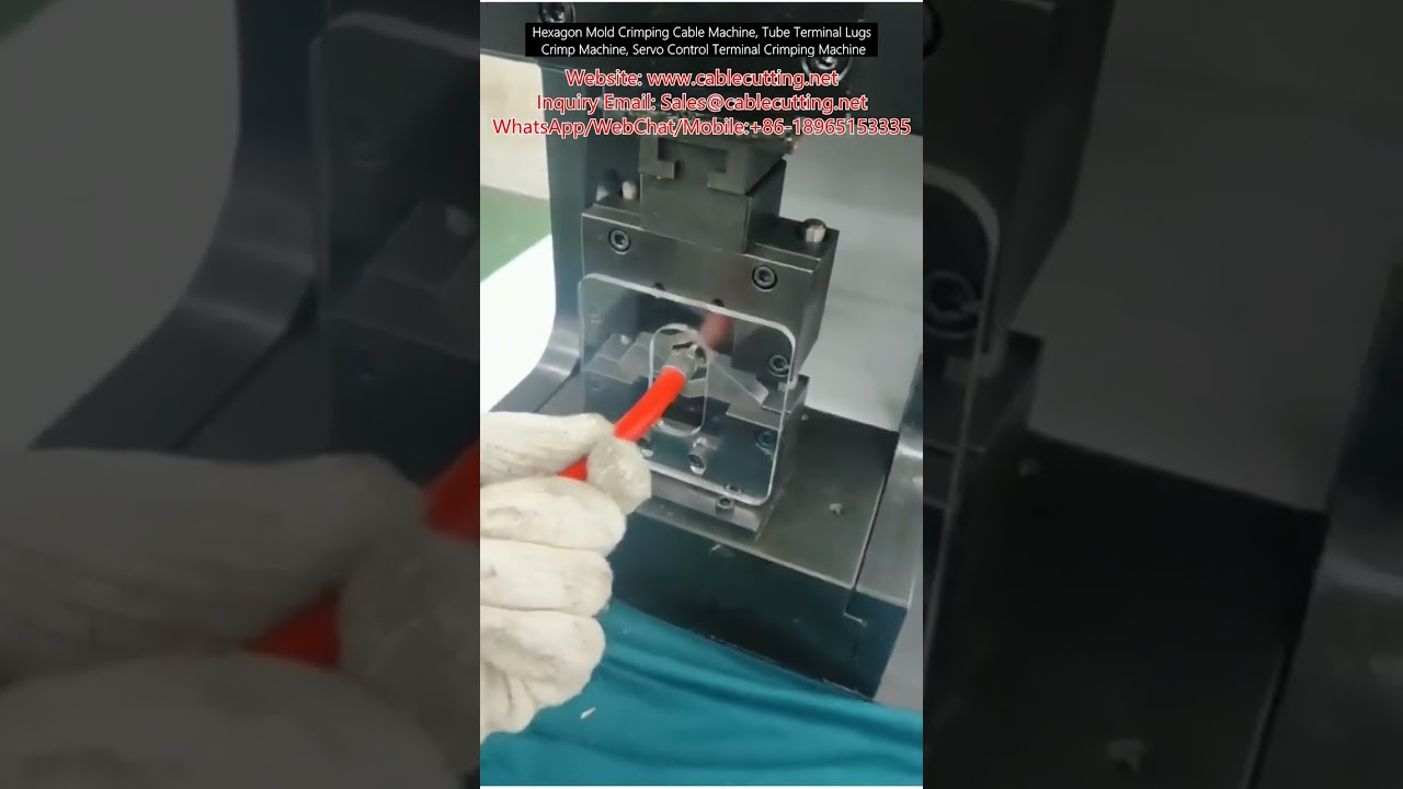 Hexagon Mold Crimping Cable Machine, Tube Terminal Lugs Crimp Machine, Servo Control Terminal Crimping