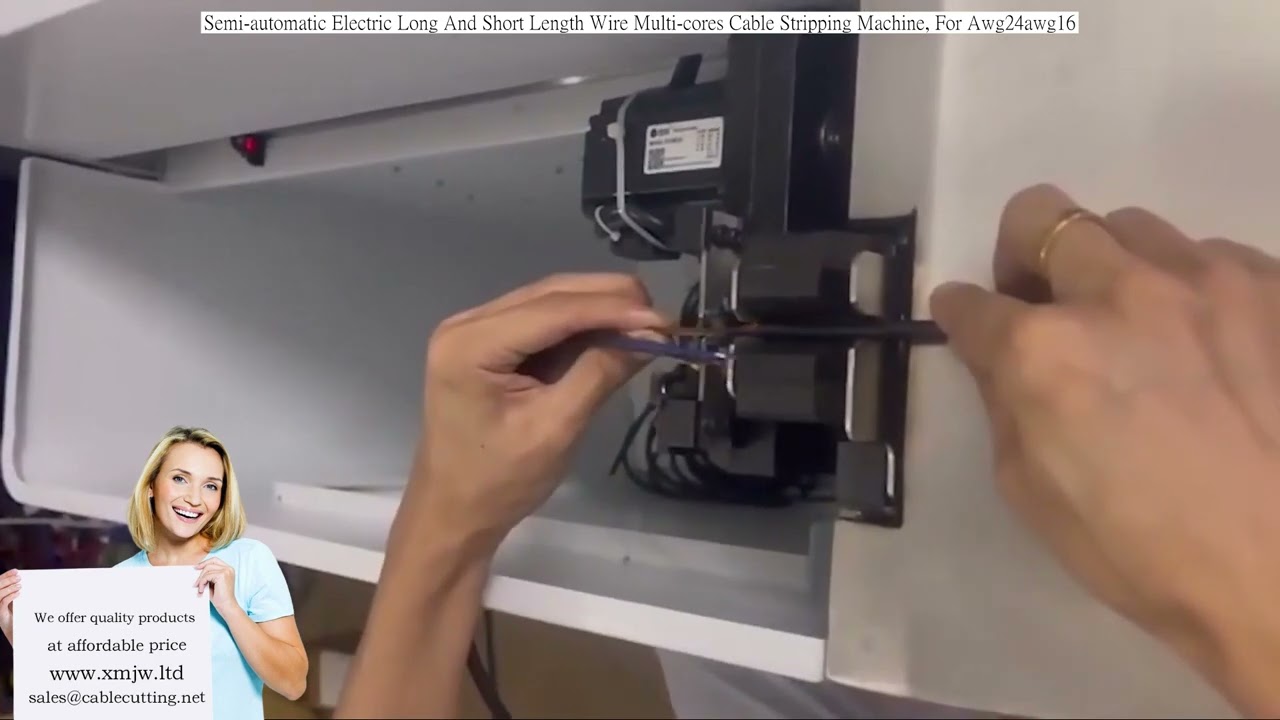 Yarı Otomatik Elektrikli Çok Çekirdekli Kablo Sıyırma Makinesi – AWG24 Uzun/Kısa Boy
