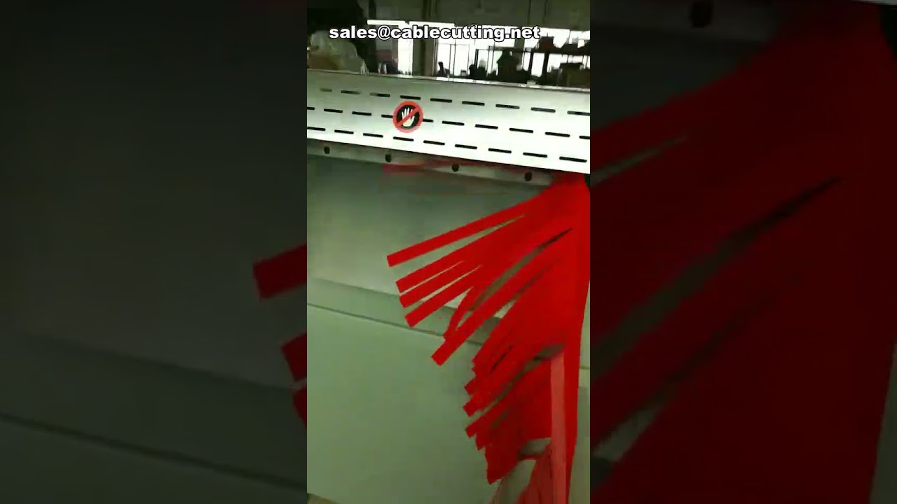 Automatic Elastic Nylon Ribbon Cutting Machine, 450mm Width Tape Cutter