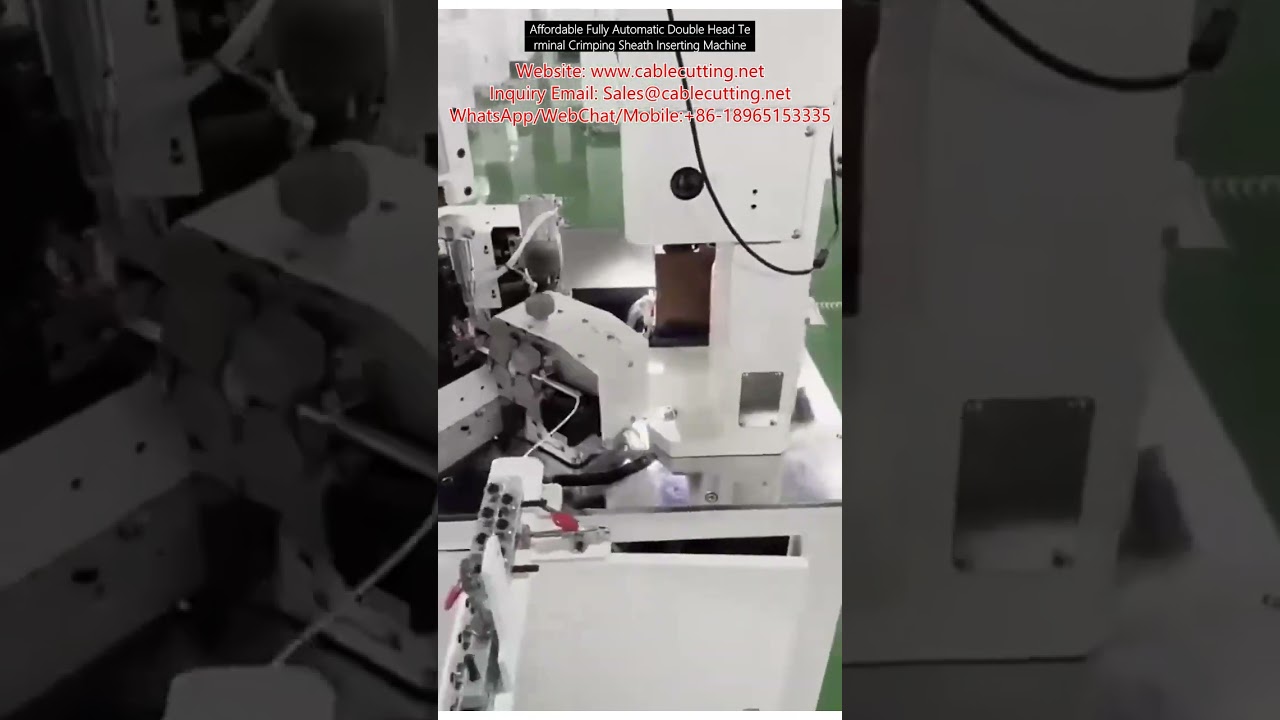 Uygun Fiyatlı Tam Otomatik Çift Kafalı Terminal Kıvırma ve Kılıf Takma Makinesi
